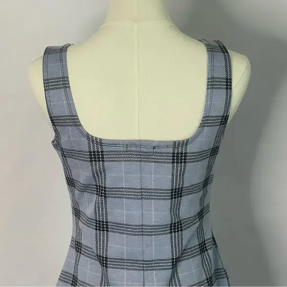 Popular Basic blue plaid 90s Y2K Clueless womens dress Size XL preppy academia - Picture 7 of 11